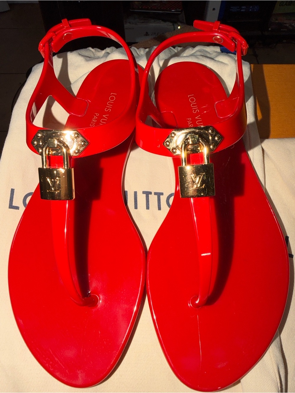 Louis Vuitton Red Sandal